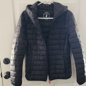 SAVE THE DUCK Black Puffer Jacket